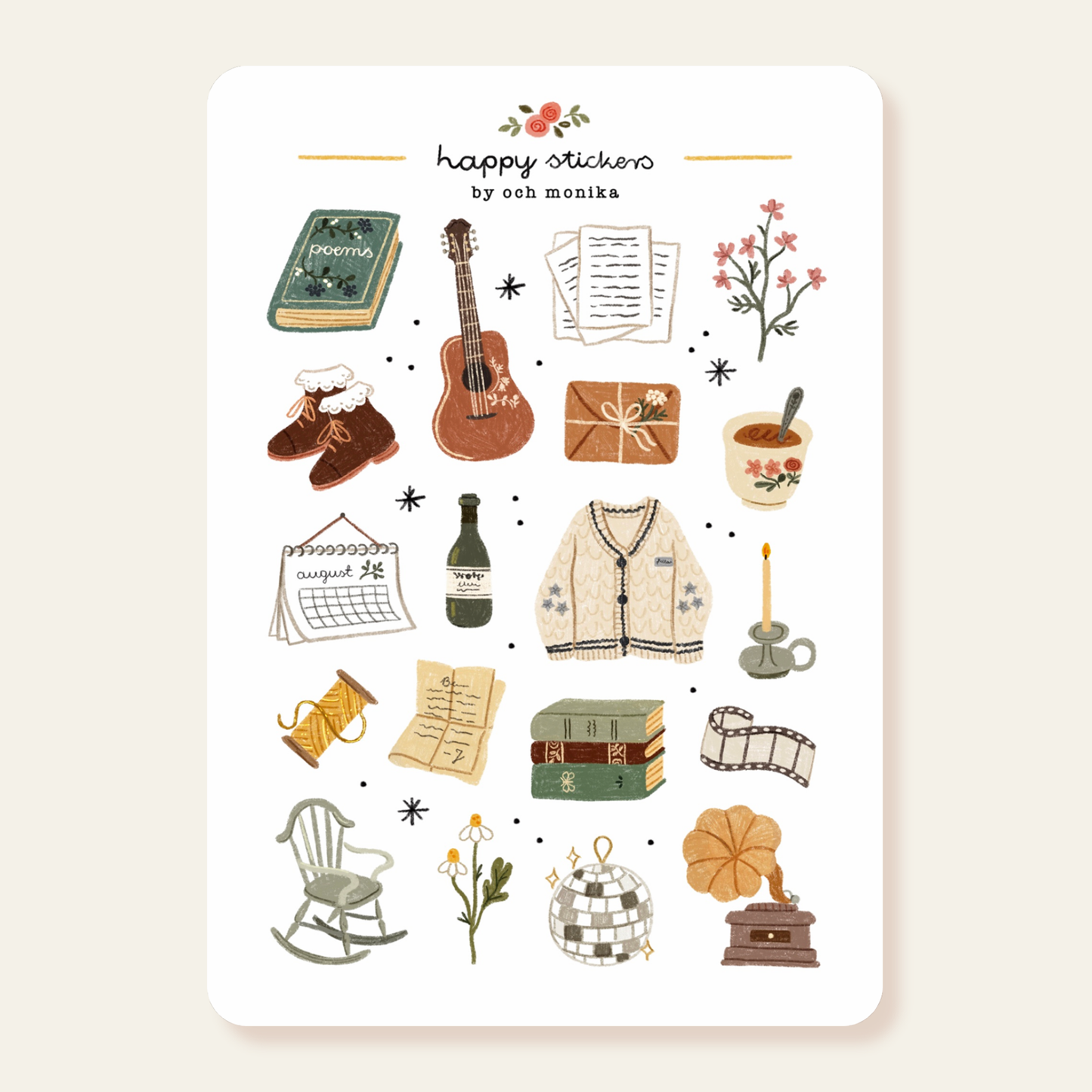 Folklore - Stickervel | Decor voor indie-folkmuziek