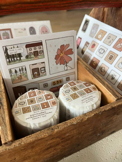 Dana ate oatmeal - Patchwork kiss-cut stickerrol