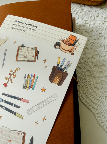 Journal Blend - Stickersheet - My Favorite stationery