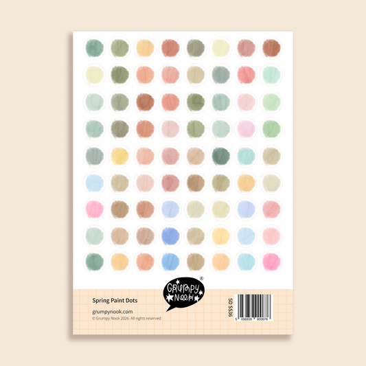 Grumpy Nook - Stickersheet - spring paint dots