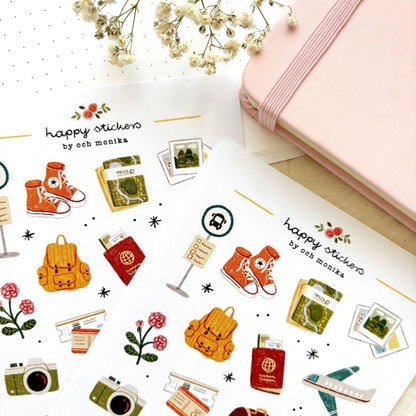 Reiziger - Stickervel | Accessoire voor vakantieplanner