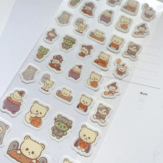 Kubo and Lucy - Halloween Bears - Sticker sheet