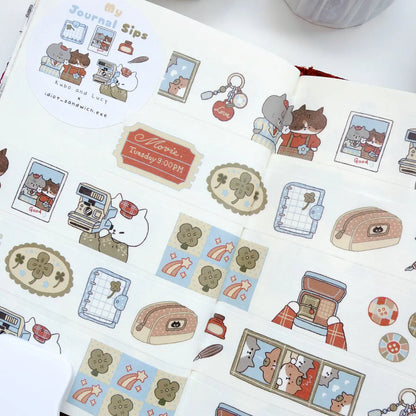 Kubo and Lucy x Idiot Sandwich - My journal Sips V.2 - polaroid - washi tape