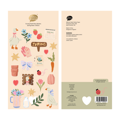 Grumpy Nook - Stickersheet - Spring Geese