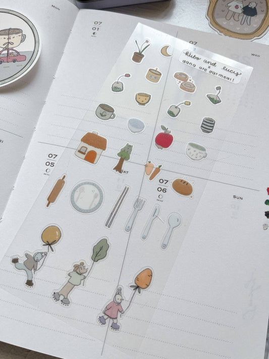 Kuboandlucy x Dana At Havermout | Kleine Dag met Vrienden Stickervel