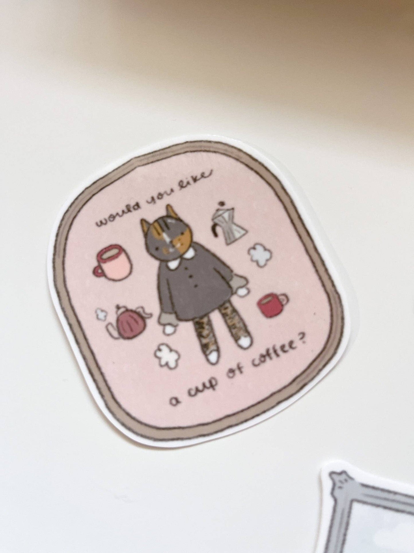 Kuboandlucy x Dana At Havermout | Lucy Wil Je Een Kopje Koffie Vinyl Sticker