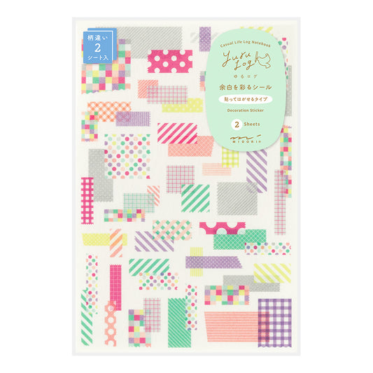 Midori - Yuru Log Sticker - Collage tape