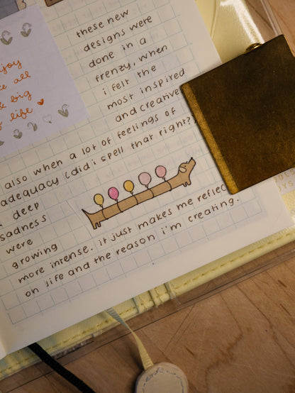 Dana ate oatmeal - Balloon dog - washi tape