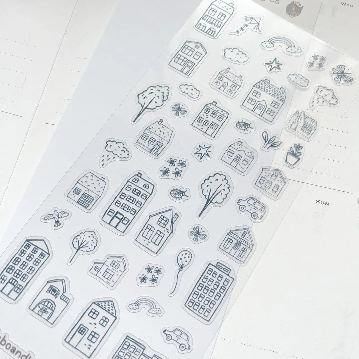 Kubo and Lucy - Doodle Houses - Sticker sheet