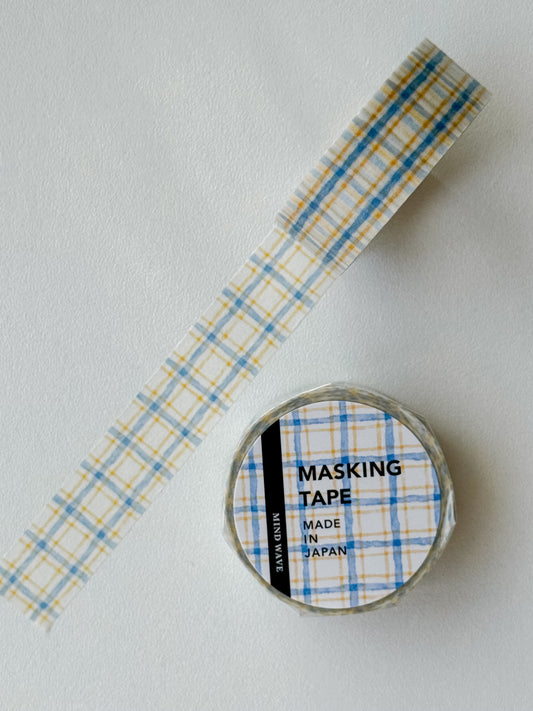95392 - Mind Wave Washi Tape – blue yellow grid