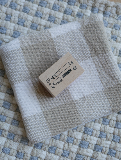 Dana ate oatmeal - Fountainpen - stamp