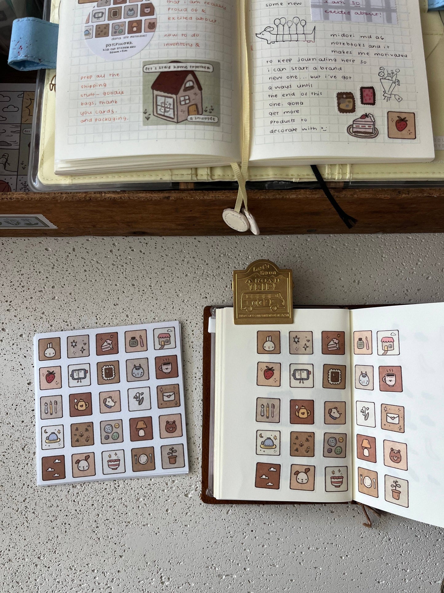 Dana ate oatmeal - Patchwork - sticker sheet