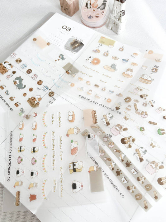 Kuboandlucy - Leuk PET-stickervel voor katten en honden | 4 ontwerpen