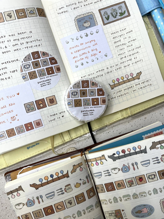 Dana ate oatmeal - Patchwork washi-tape