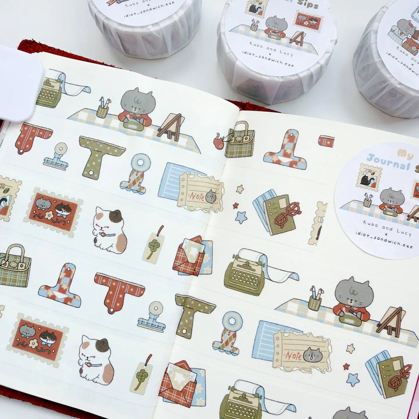 Kubo and Lucy x Idiot Sandwich - My journal Sips V.3 - Stationery - washi tape