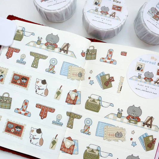 Kubo and Lucy x Idiot Sandwich - My journal Sips V.3 - Stationery - washi tape