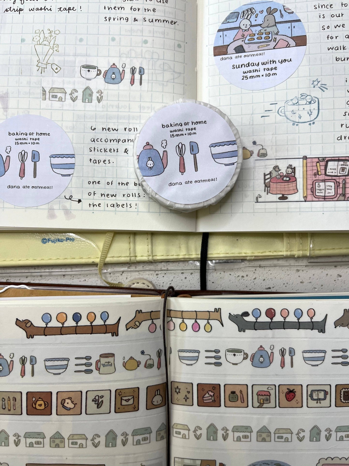 Dana ate oatmeal - home baking - washi tape
