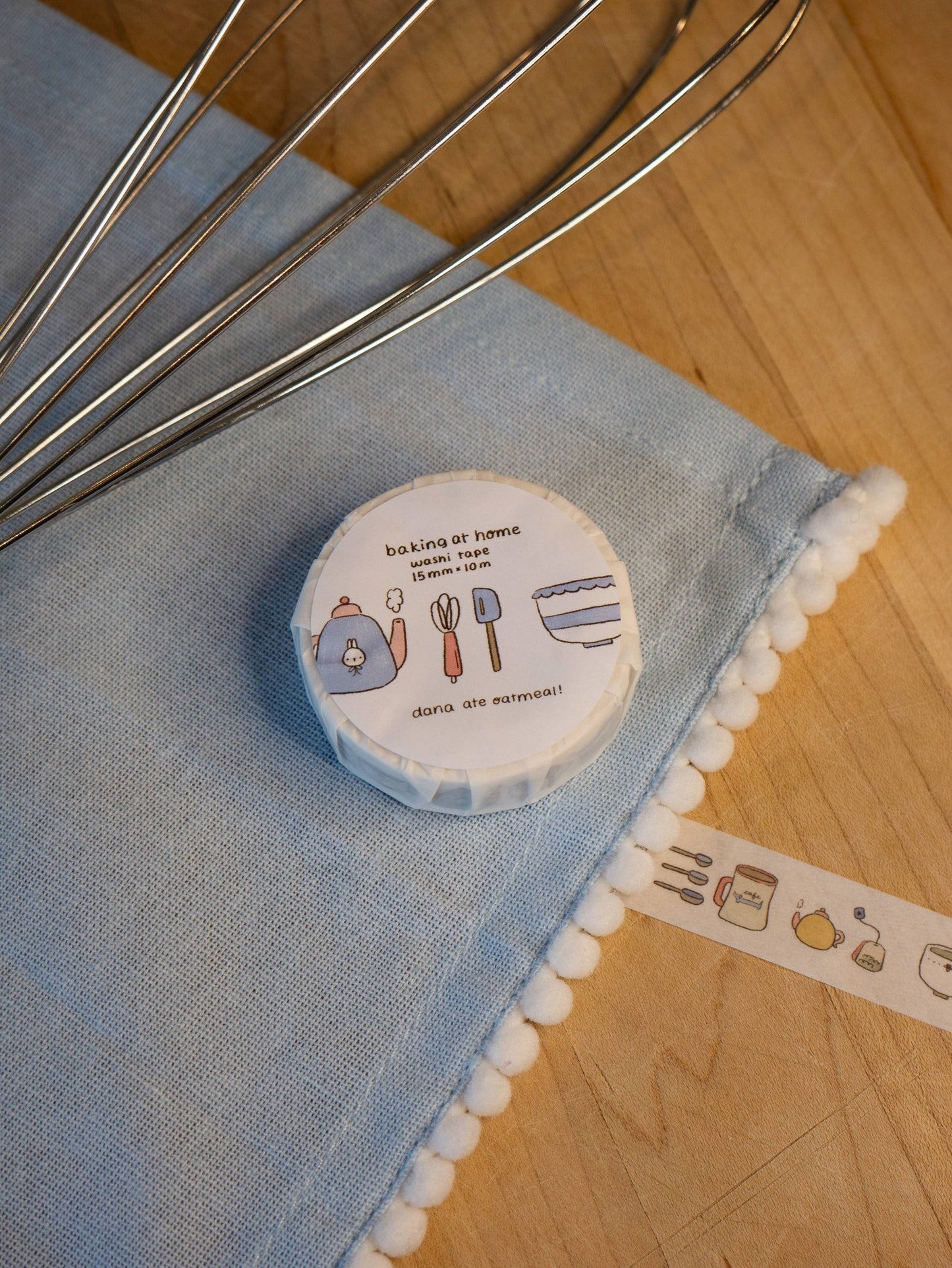 Dana ate oatmeal - home baking - washi tape