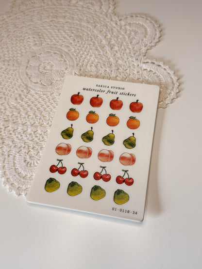 Sarica Studio - Watercolor fruit stickers
