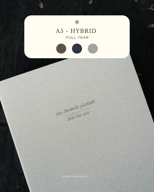 [PRE-ORDER] Faded Chronicle 2026 A5 Planner – Hybrid Full Year