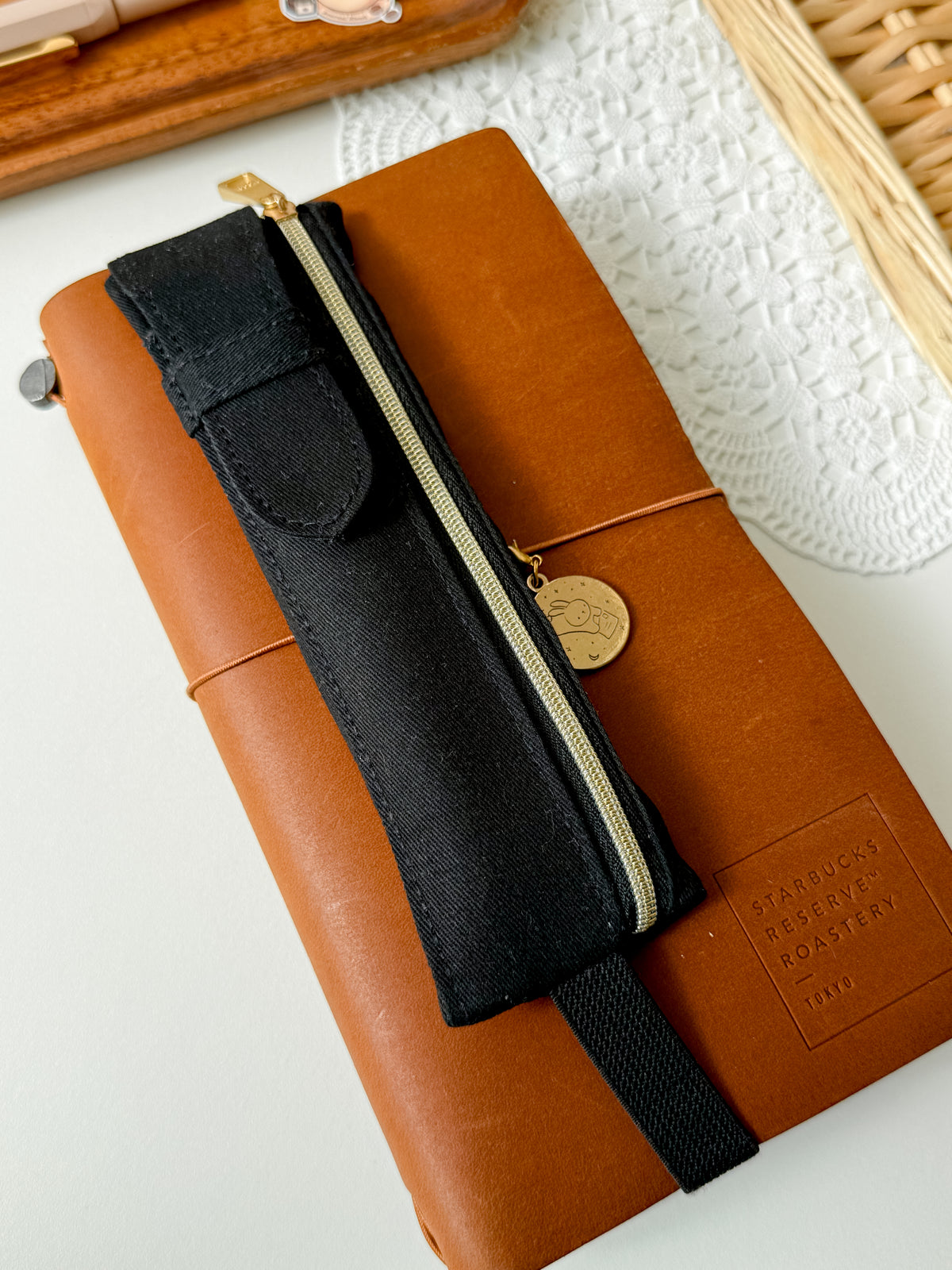 Midori - Book Band Pen Case B6 - A5 - regular TN Black