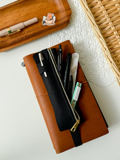 Midori - Book Band Pen Case B6 - A5 - regular TN Black