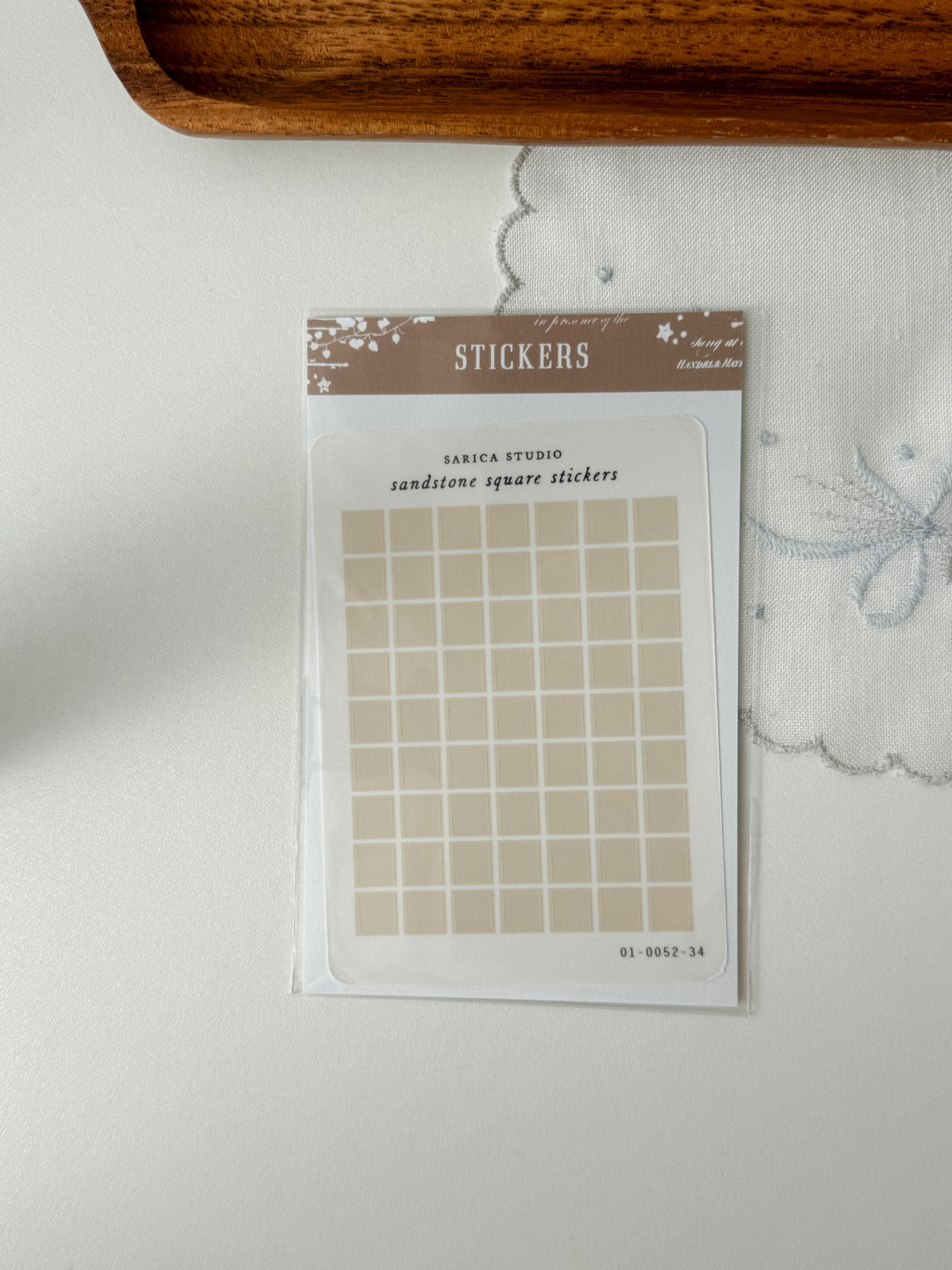 Sarica Studio - Square stickers - multiple colors