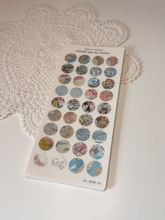 Sarica Studio - Colorful map dot stickers