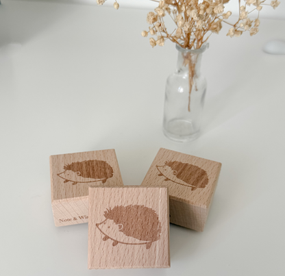 Note and Wish | Hedgehog rubberstamp