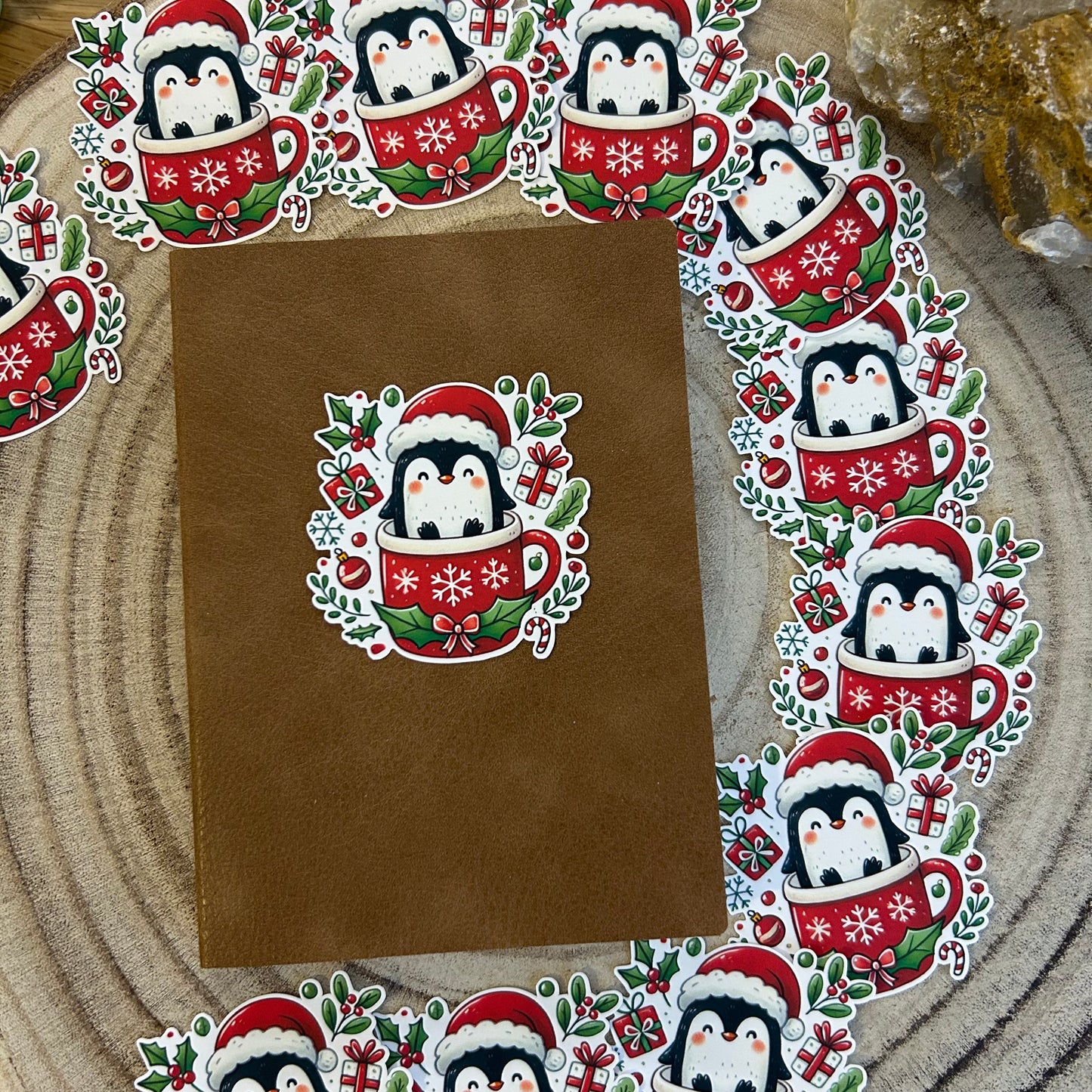 Christmas pinguin diecut sticker