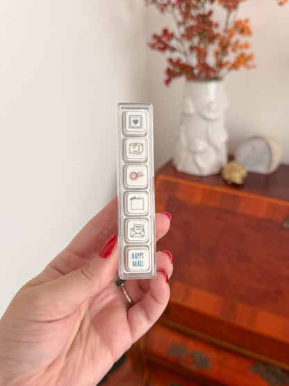 PRE-ORDER - Kolour Cafe - Mini push bottom stamps (3designs)