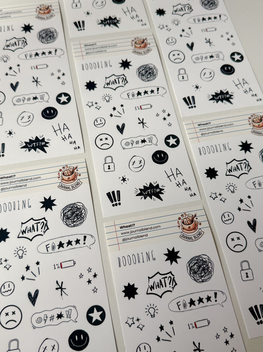 Journal Blend - Stickersheet - whaaat?!