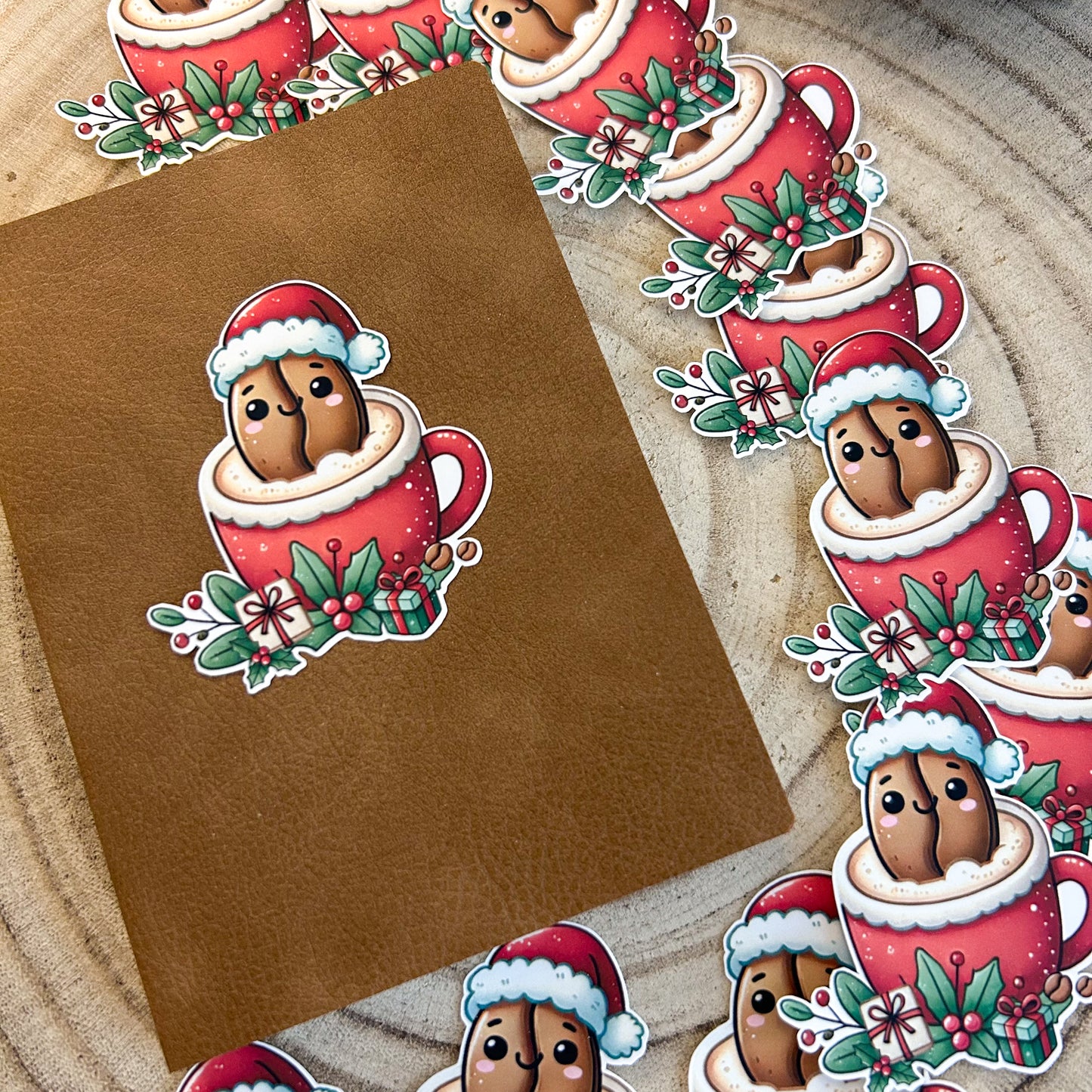 Christmas Little Mocha diecut sticker