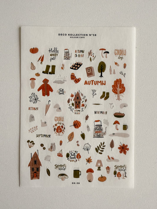 Kolour Cafe - N38 Neutral autumn mini - Stickersheet