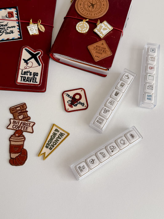 PRE-ORDER - Kolour Cafe - Mini push bottom stamps (3designs)