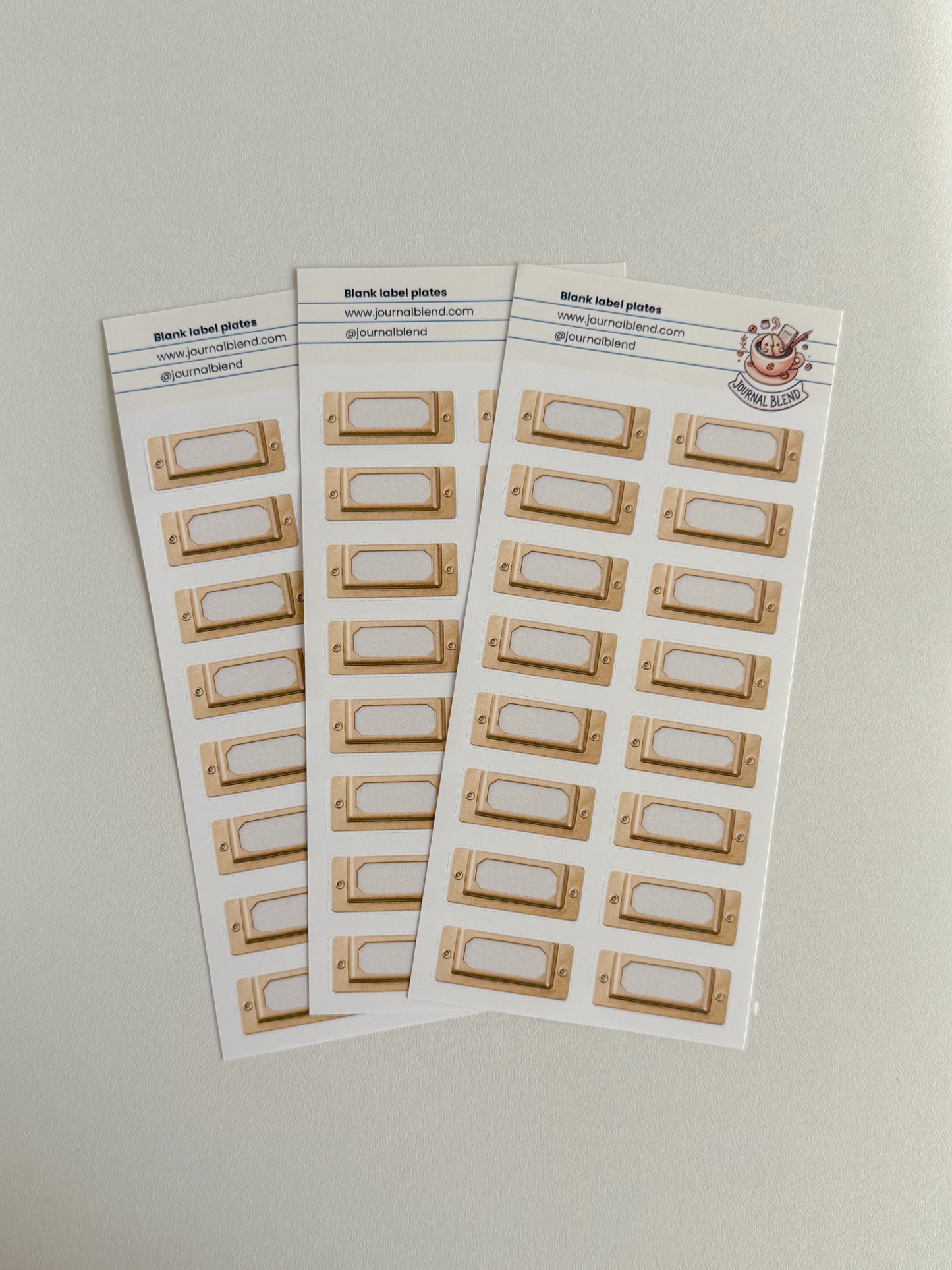 Stickersheet - Blank Label Plates