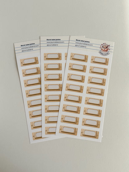 Stickersheet - Blank Label Plates