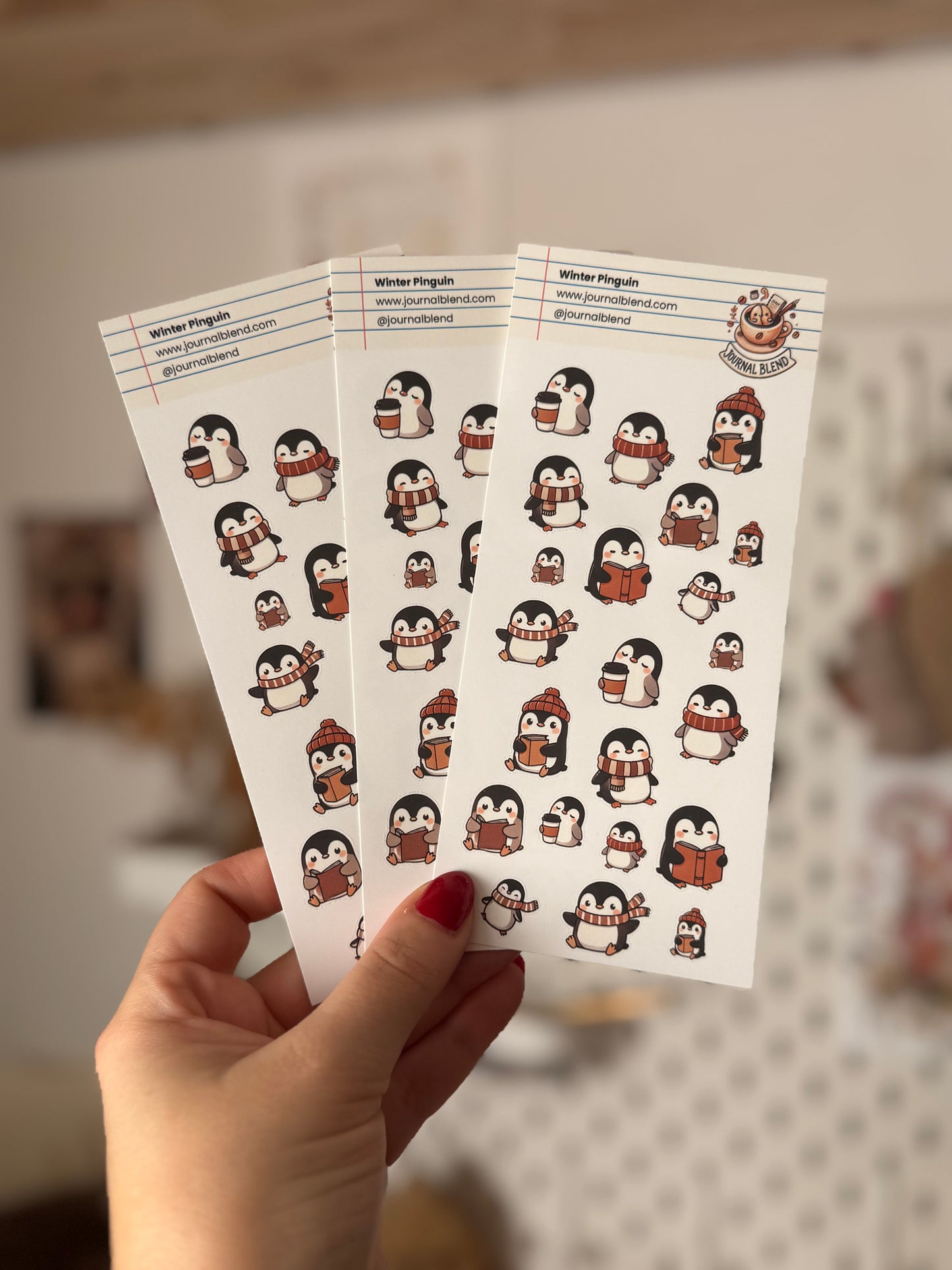 Stickersheet - Winter Pinguin