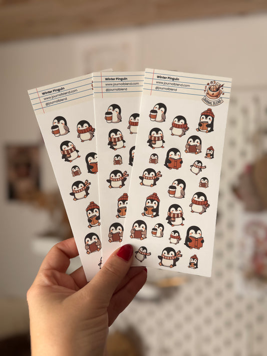 Stickersheet - Winter Pinguin