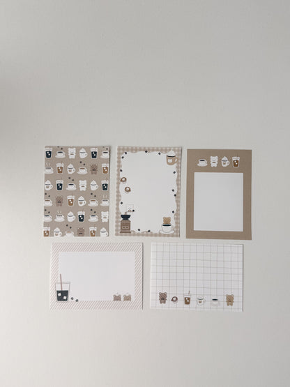 Papier Platz - memo pad - Bear coffee