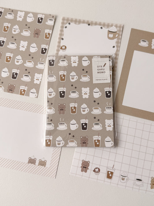 Papier Platz - memo pad - Bear coffee