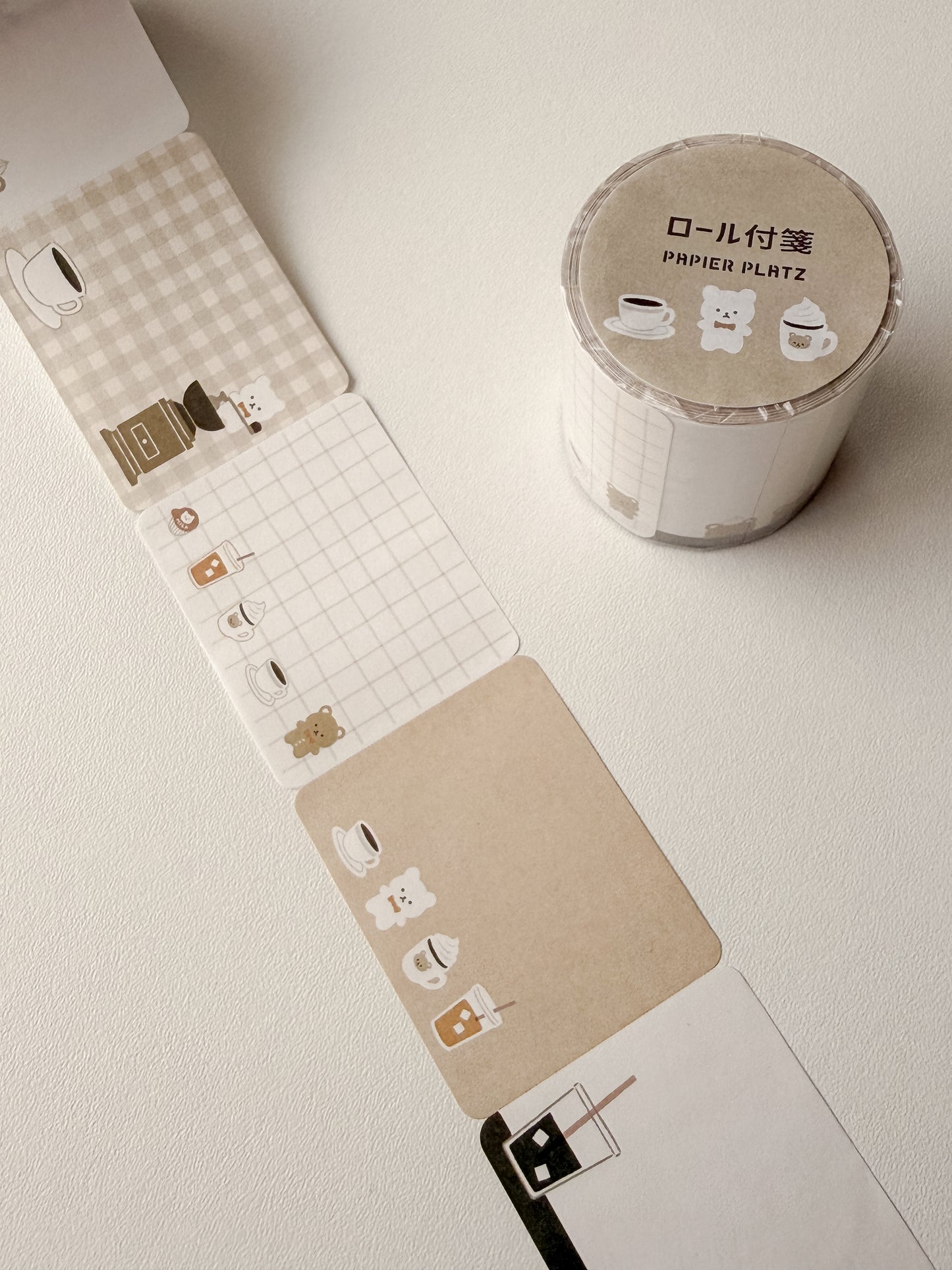 Papier Platz - rolled sticky note -  Bear Café