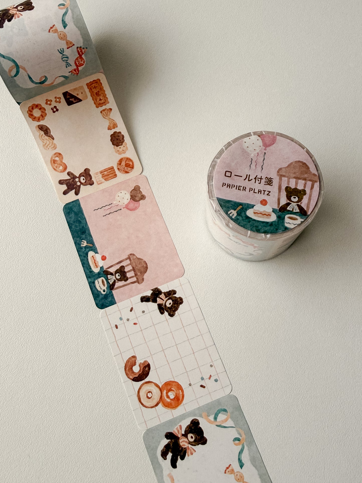 Papier Platz - rolled sticky note - Bear Sweets