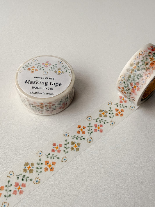 Papier Platz - washi tape - Nakauchi Waka - Floral pattern