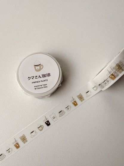 Papier Platz - washi tape - Bear coffee
