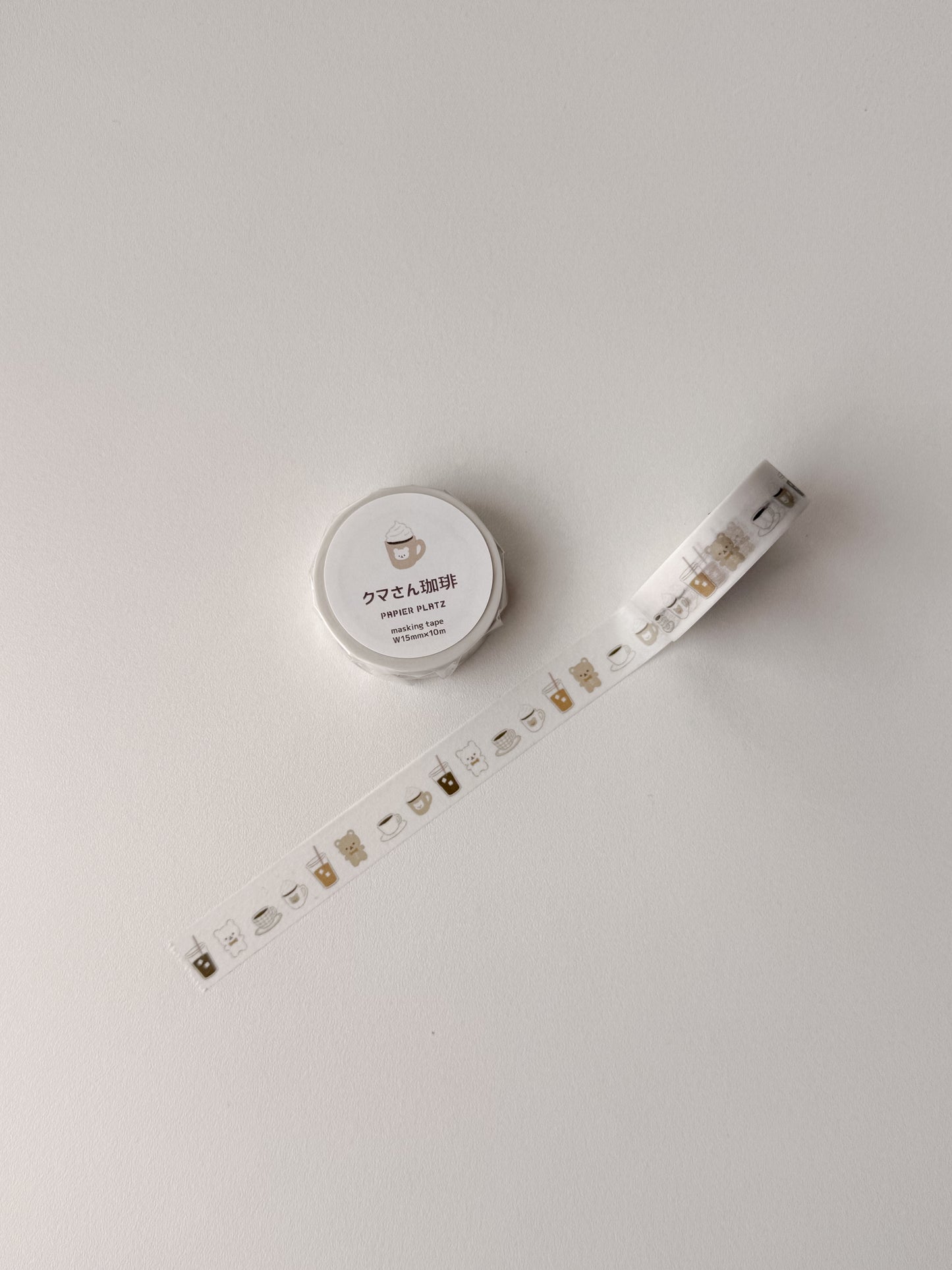 Papier Platz - washi tape - Bear coffee