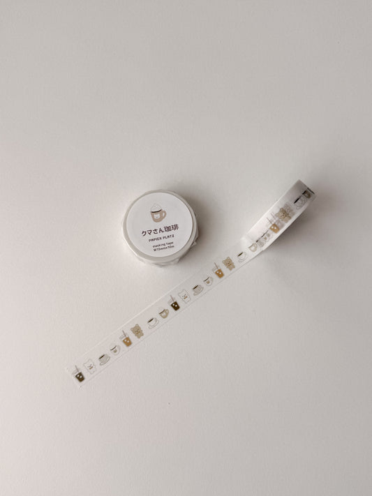 Papier Platz - washi tape - Bear coffee