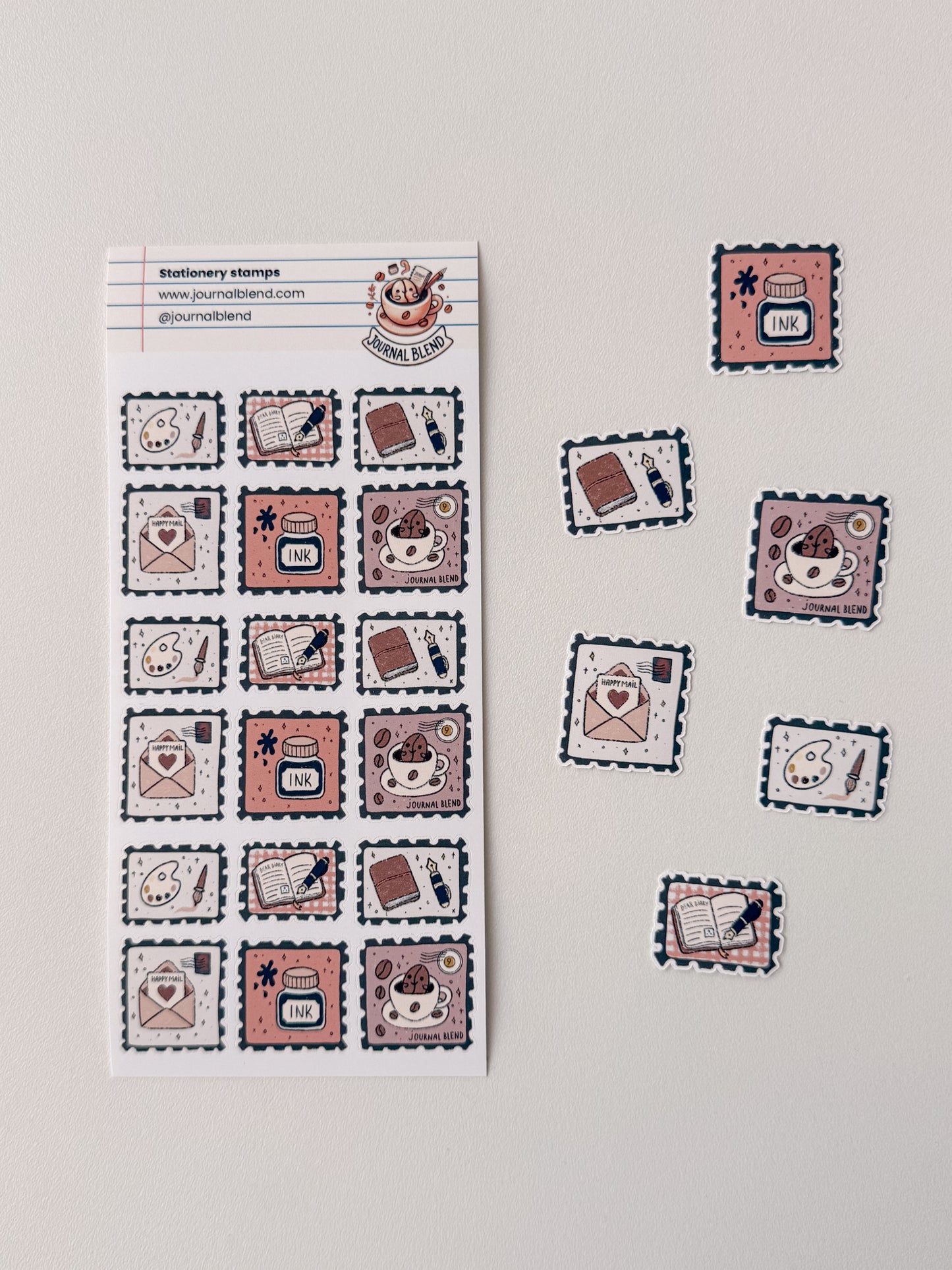 Journal Blend - Stickersheet - Stationery stamps