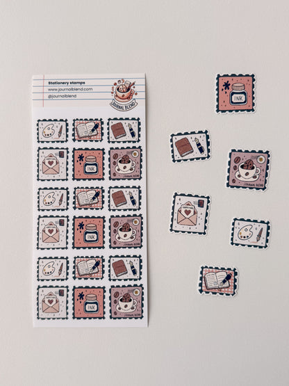 Journal Blend - Stickersheet - Stationery stamps