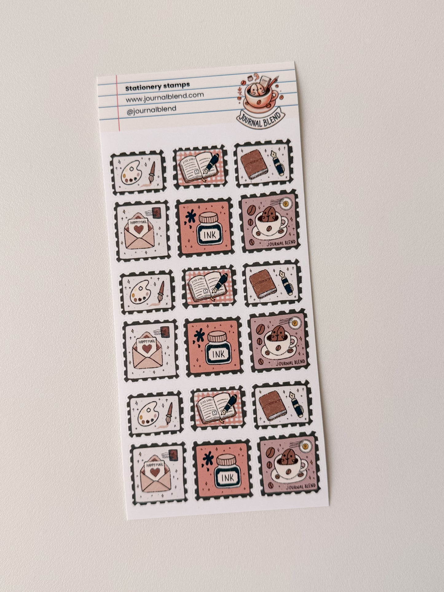 Journal Blend - Stickersheet - Stationery stamps